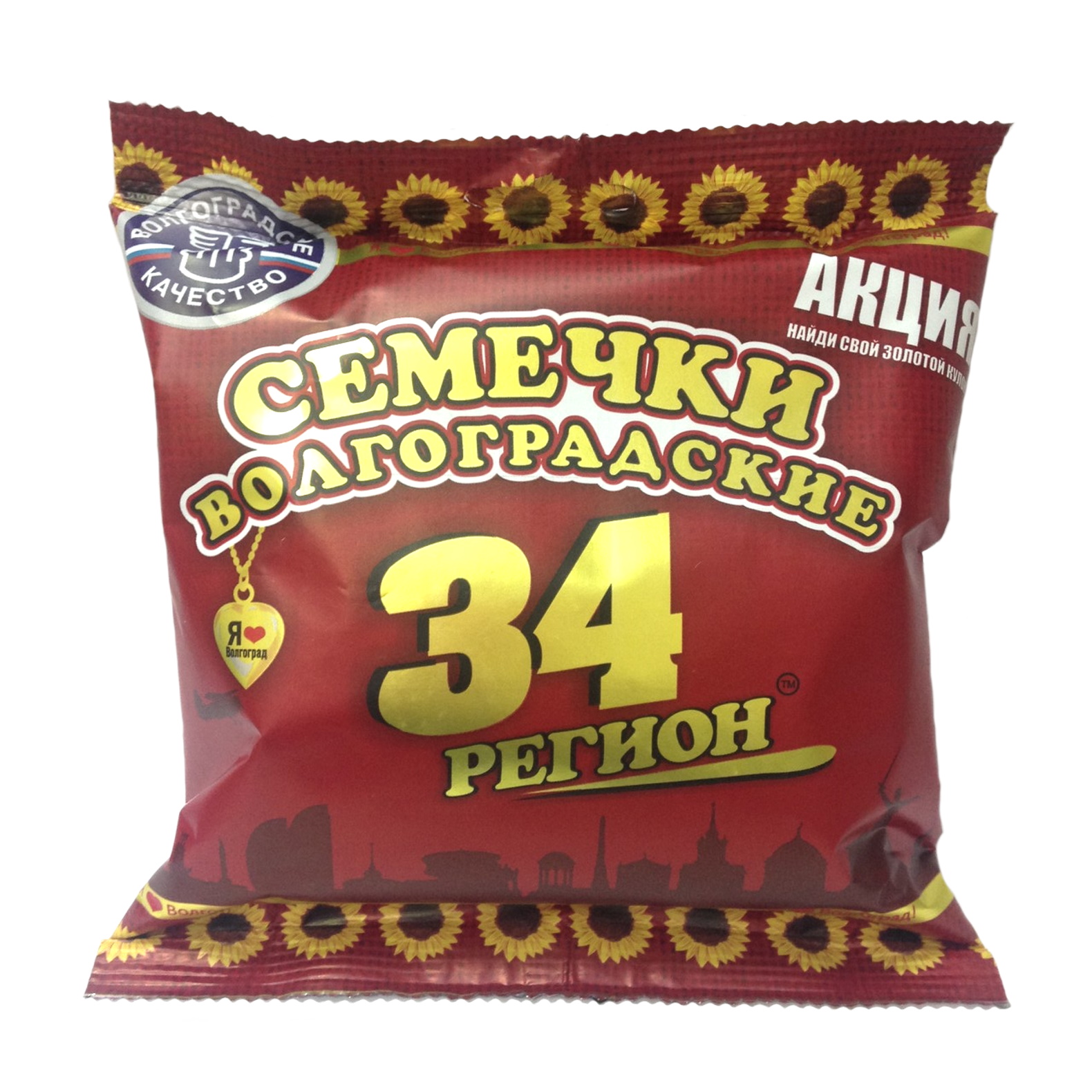 Семечки подсолнечные 34 РЕГИОН, 180г