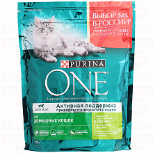 Корм для кошек PURINA ONE индейка, 750г