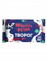 Творог МОЛОЧНАЯ РЕЧКА 9%, 200г