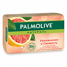 Мыло туалетное PALMOLIVE NATURALS увлажнение и свежесть с цитрусовыми экстрактами и кремом, 90г