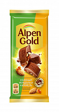 Шоколад молочный ALPEN GOLD с соленым миндалем и карамелью, 85г