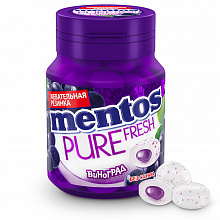 Жевательная резинка MENTOS PURE FRESH со вкусом винограда, 54г