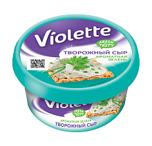 Сыр творожный VIOLETTE с зеленью 70%, 140г