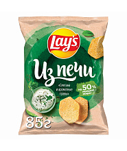 Чипсы LAY'S ИЗ ПЕЧИ сметана-травы, 85г