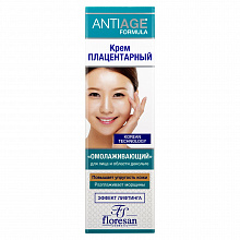 Крем для лица и области декольте FLORESAN COSMETICS ANTIAGE FORMULA плацентарный, омолаживающий, 75мл