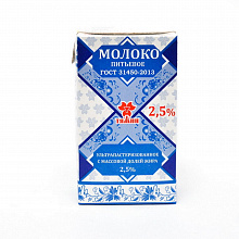 Молоко ультрапастеризованное ТЯЖИН 2,5%, 1л