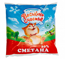 Сметана ВАСЬКИНО СЧАСТЬЕ 20%, 450г