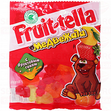 Жевательный мармелад FRUITTELLA медвежата со вкусами апельсина, яблока, лимона и клубники, 70г