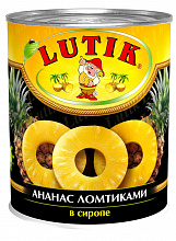 Ананас LUTIK ломтики, 3.1л