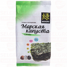 Морская капуста MIDORI жаренная с васаби, 5г