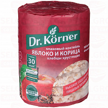 Хлебцы DR.KORNER злаковый коктейль яблочный с корицей, 90г