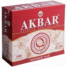 Чай чёрный AKBAR классический 100х2г, 200г